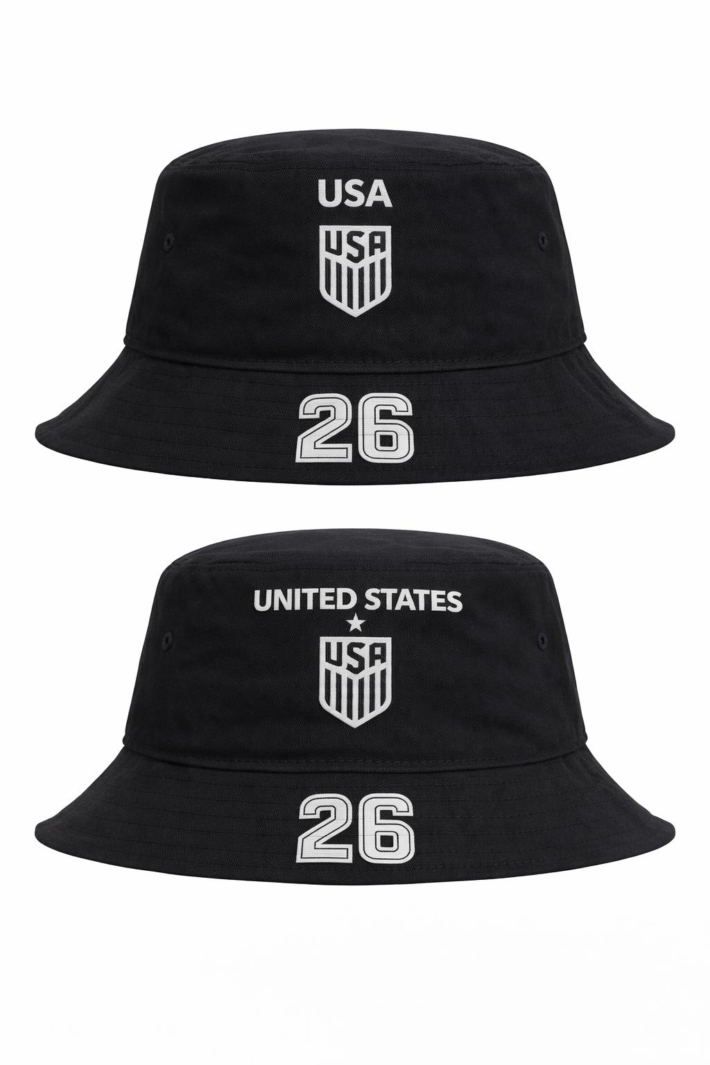 USA bucket-hat (monochrome)
